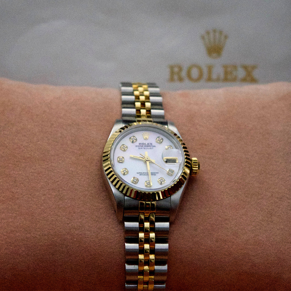 Nouveau Jewellers, 18ct gold rolex, Diamond Rolex, Ladies Vintage Rolex 1989, Refurbished Rolex