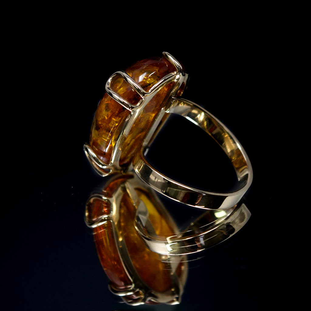 1367B, 1 Amber Ring, 9ct gold ring, amber, amber jewellery, nouveau jewellers, nouveau manchester