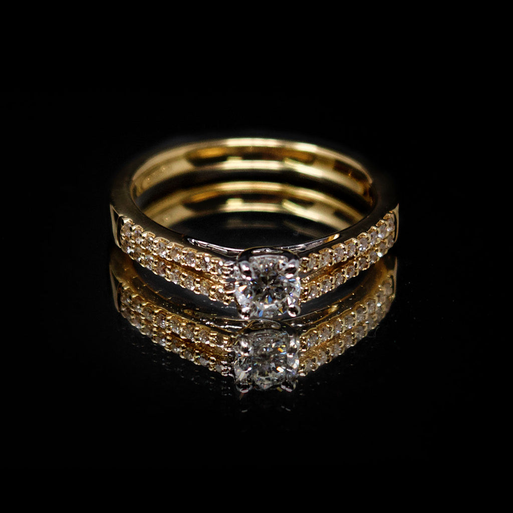 18ct White Gold Split Shank Diamond Engagement Ring, sold at Nouveau Jewellers in Manchester