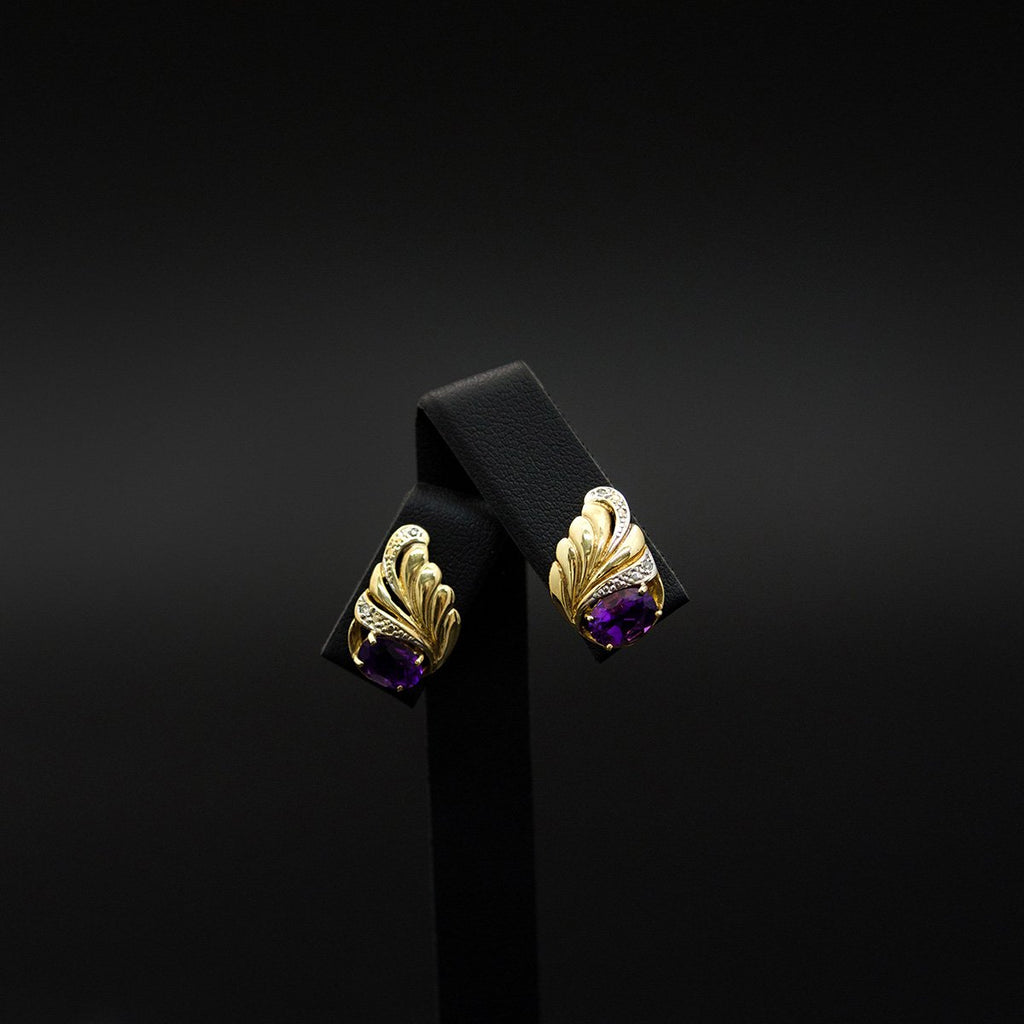 9ct Yellow Gold Vintage Style Stud Earrings, sold at Nouveau Jewellers in Manchester