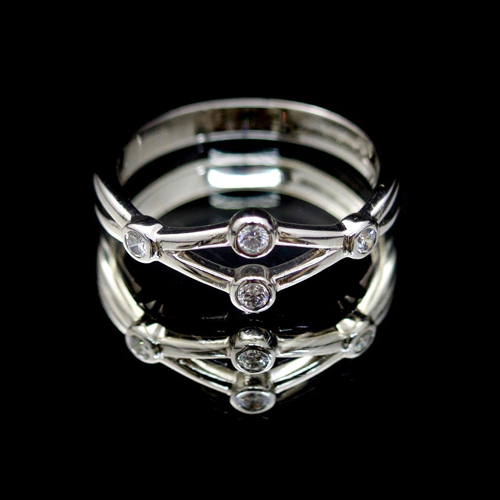White Gold Diamond Ring, Nouveau Jewellers, Unique diamond ring, refurbished diamond ring, jewellers in Manchester