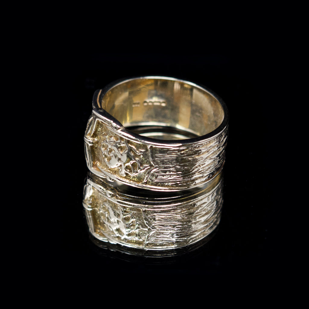 Cowboy belt signet ring, nouveau jewellers, vintage signet ring, mens gold signet ring, jewellers in manchester