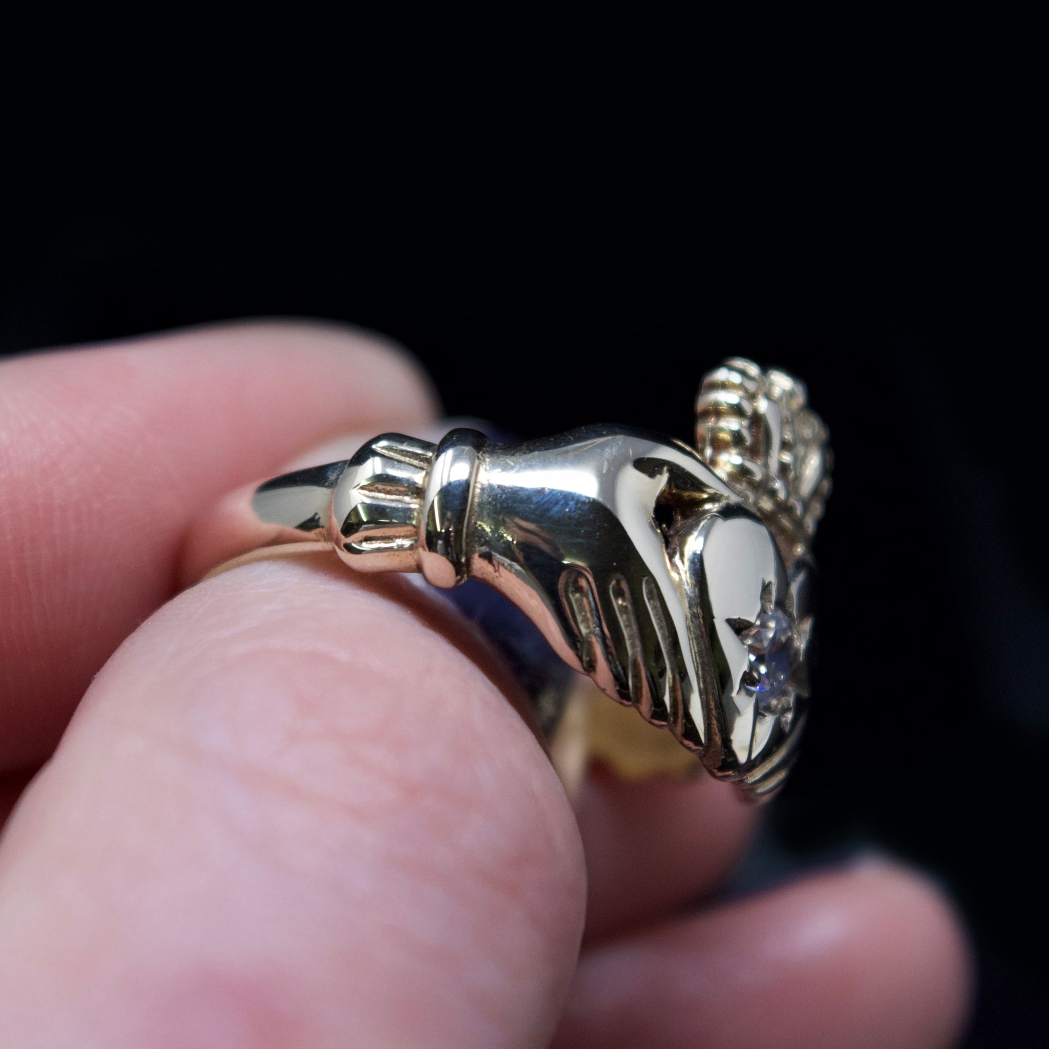 CZ Claddagh Ring Nouveau Jewellers