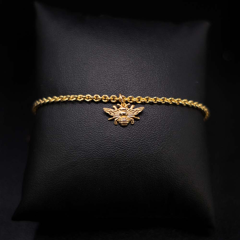 Nouveau Jewellers, Solid 9ct Yellow Gold manchester bee bracelet, manchester jewellers