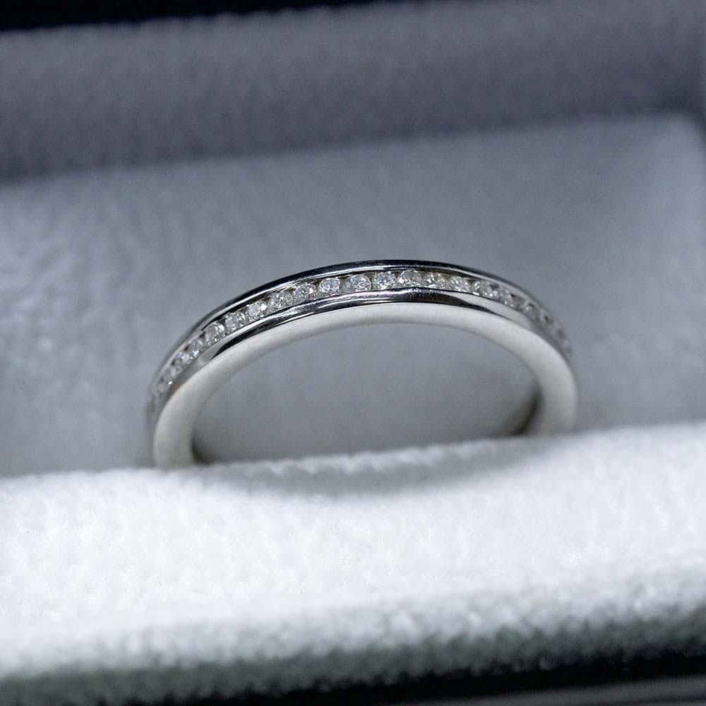 Eternity rings, nouveau jewellers, manchester jewellers, channel set diamond ring, diamond wedding ring, promise ring