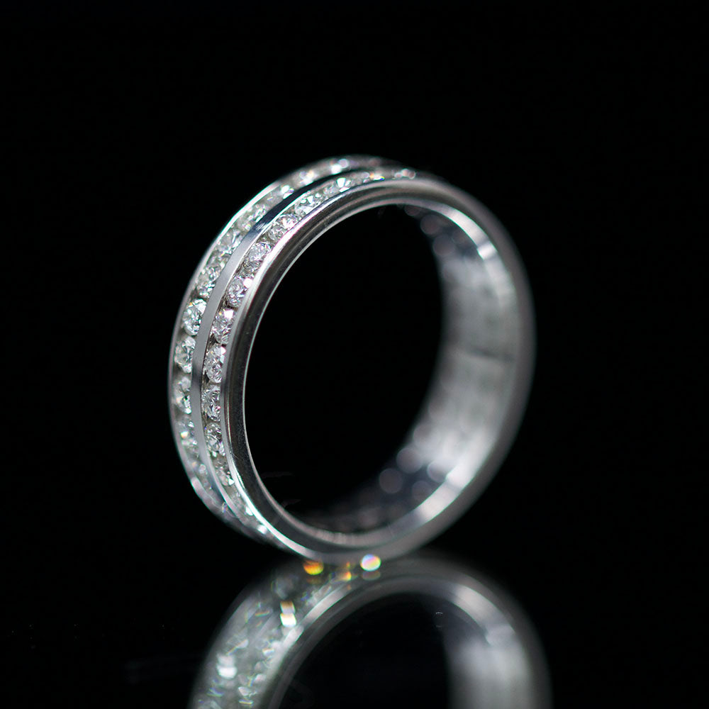 Eternity rings, nouveau jewellers, manchester jewellers, Double band diamond ring, diamond wedding ring, promise ring