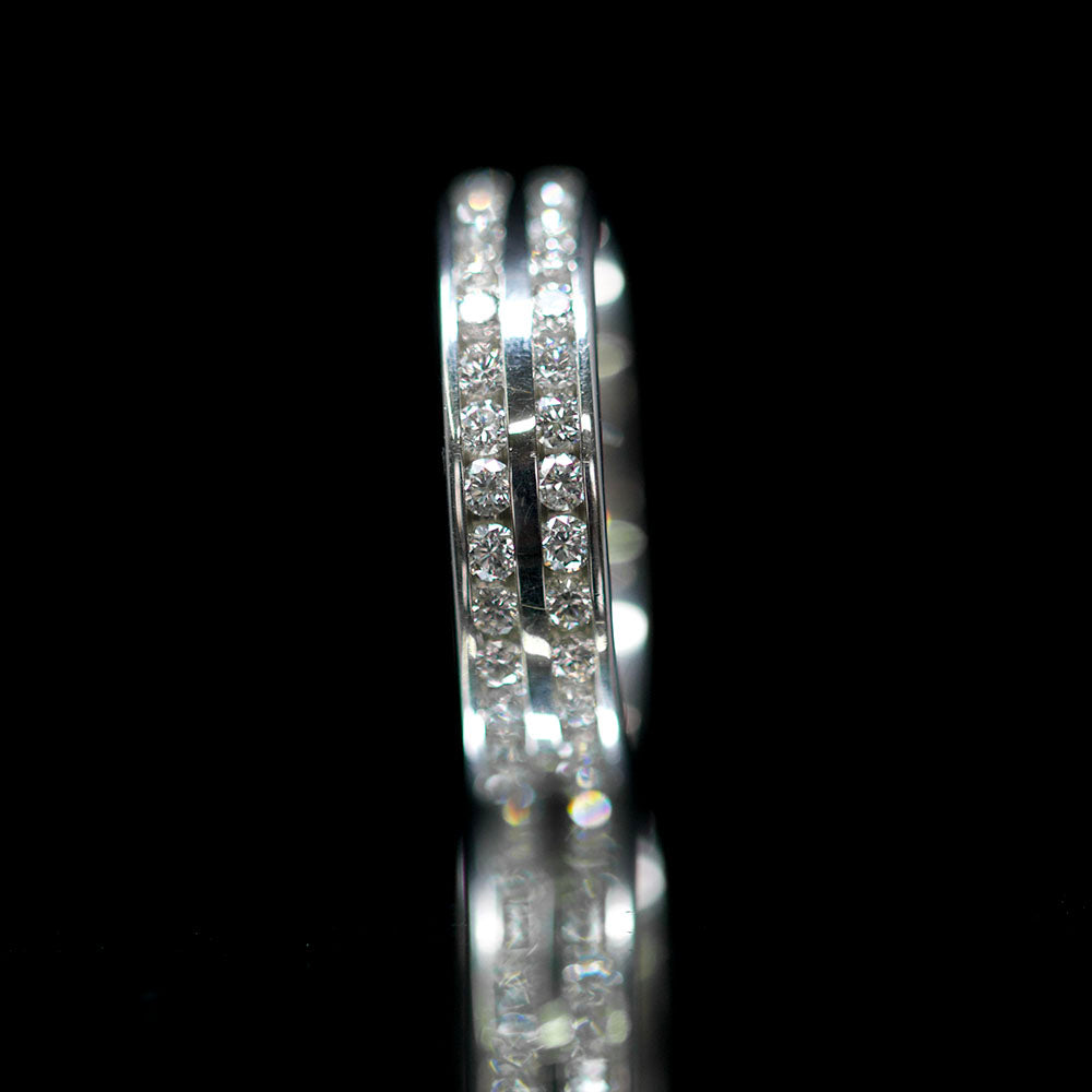 Eternity rings, nouveau jewellers, manchester jewellers, Double band diamond ring, diamond wedding ring, promise ring