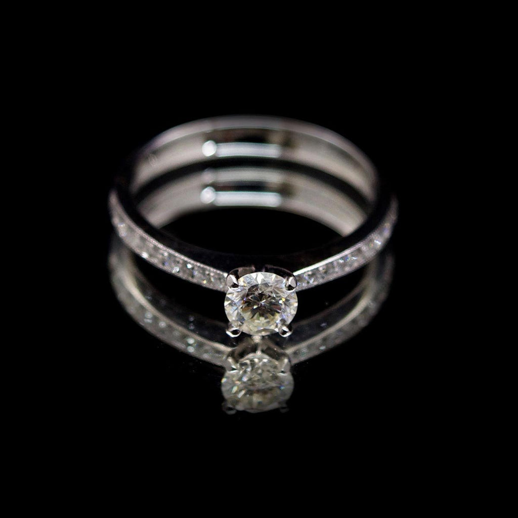 18ct Nouveau Round Diamond Engagement Ring, sold at Nouveau Jewellers in Manchester