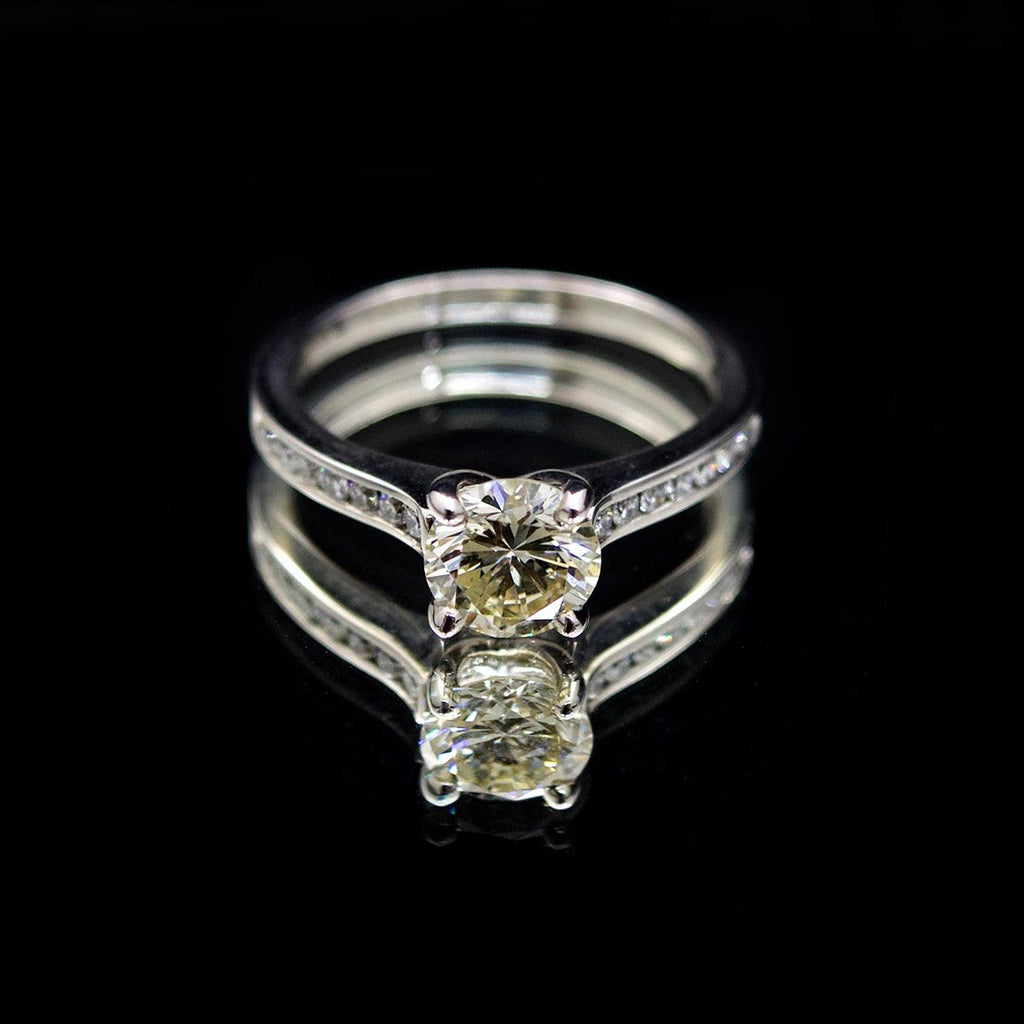 18ct White Gold Signature Brilliant Cut Diamond Engagement Ring,  sold at Nouveau Jewellers in Manchester