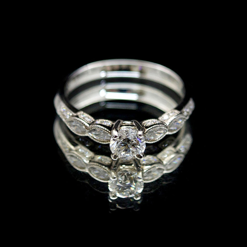 18ct Gold Marquise Diamond Engagement Ring, sold at Nouveau Jewellers in Manchester