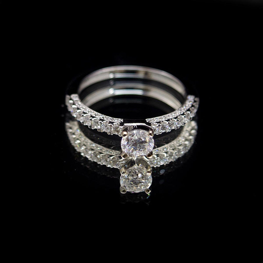 18ct White Gold Vintage Style Solitaire Diamond Engagement Ring, sold at Nouveau Jewellers in Manchester