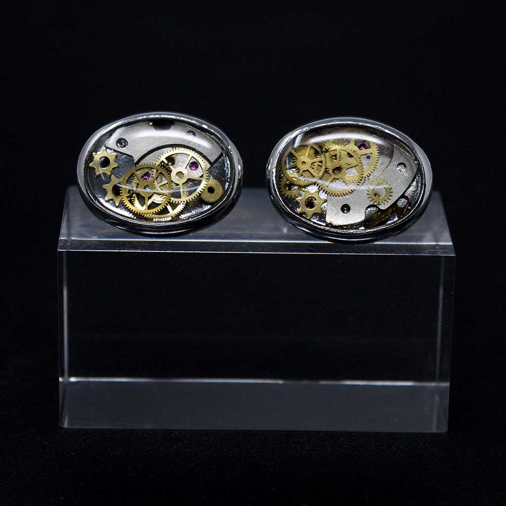 Nouveau Jewellers, Steampunk cufflinks, gifts for him, handmade steampunk jewellery, cognition collection