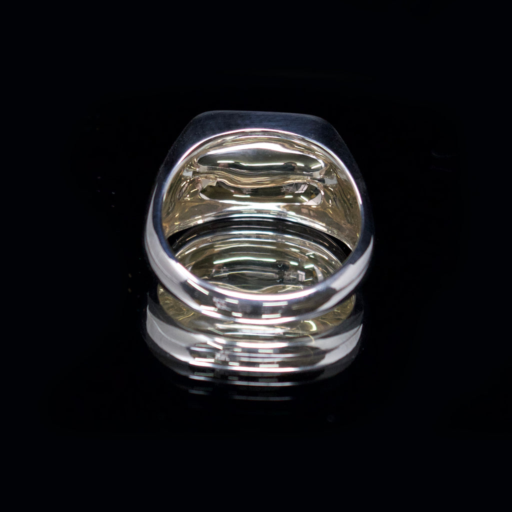 silver flat signet ring, nouveau jewellers, signer ring engraving, jewellers in manchester
