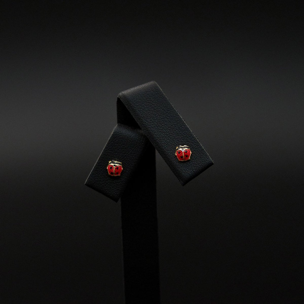 9ct Yellow Gold Ladybird Stud Earrings, sold at Nouveau Jewellers in Manchester