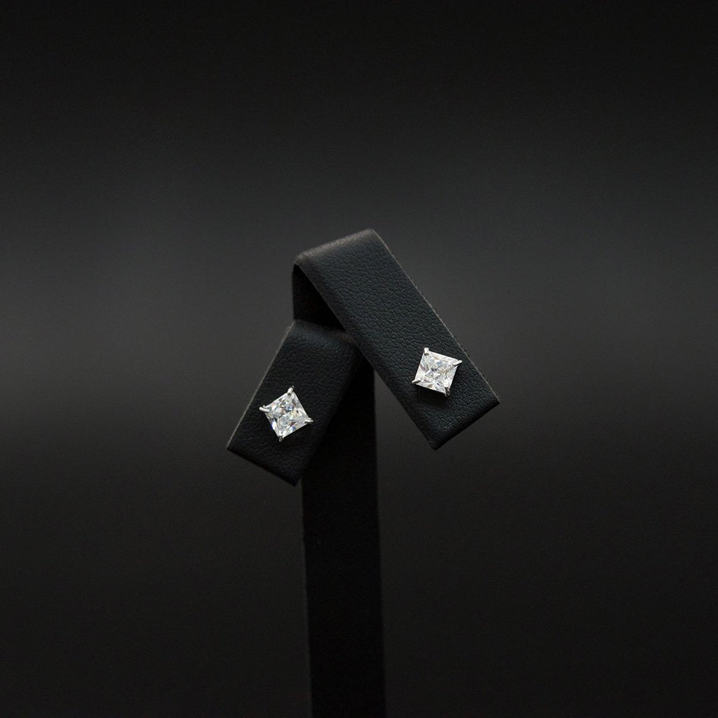 18ct White Gold Cubic Zirconia Stud Earrings, sold at Nouveau Jewellers in Manchester