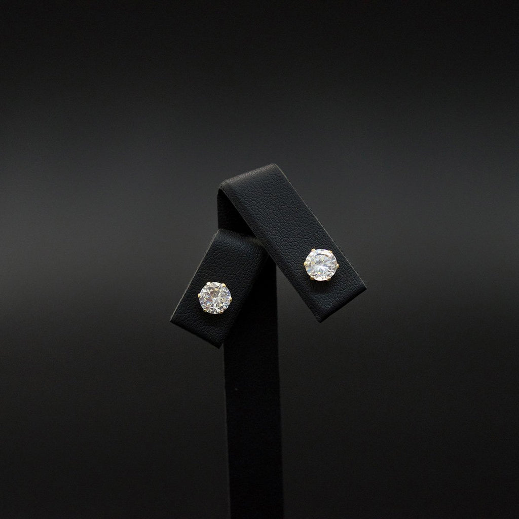 9ct Yellow Classic Cubic Zirconia Studs, sold at Nouveau Jewellers in Manchester
