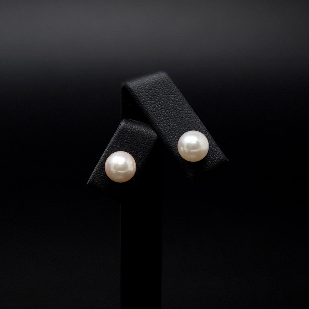 18ct White Gold Pearl Stud Earrings, sold at Nouveau Jewellers in Manchester